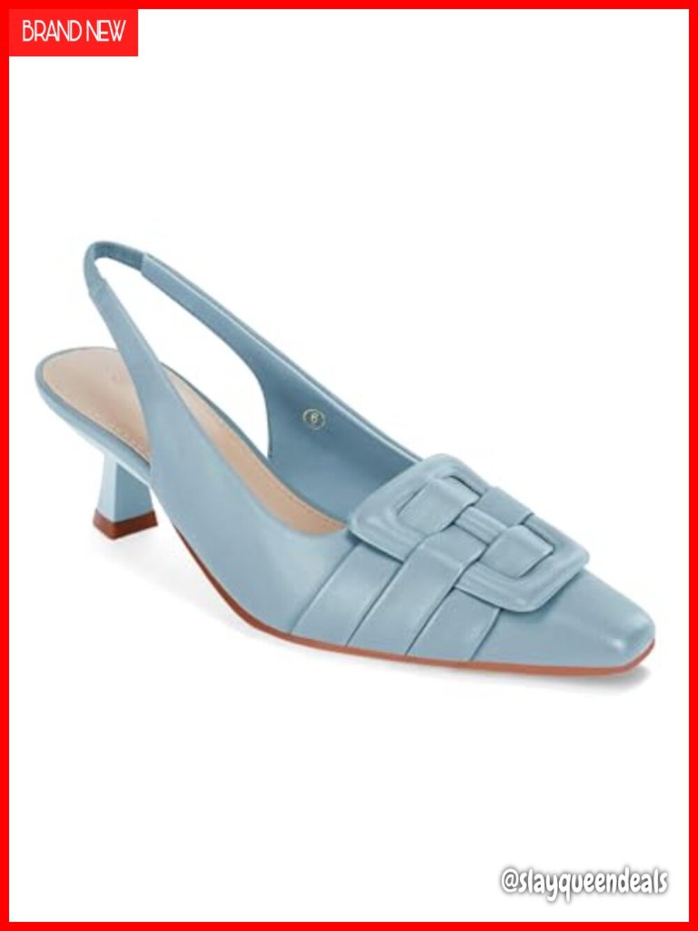 Slingback Kitten Heels Low Dress Shoes Pointed Closed Toe Comfortable Party